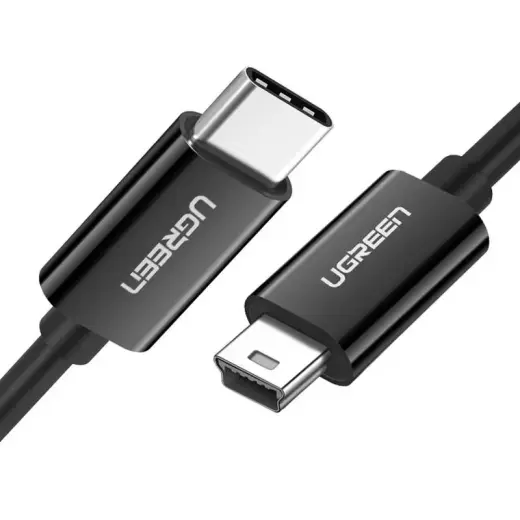 UGREEN US242 datu pārraides un uzlādes vads | USB-C uz Mini USB | 1m | melns