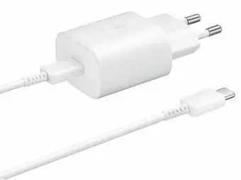 Samsung EP-TA800 reisilaadija | 25W | USB-C | koos USB-C kaabliga komplektis | valge