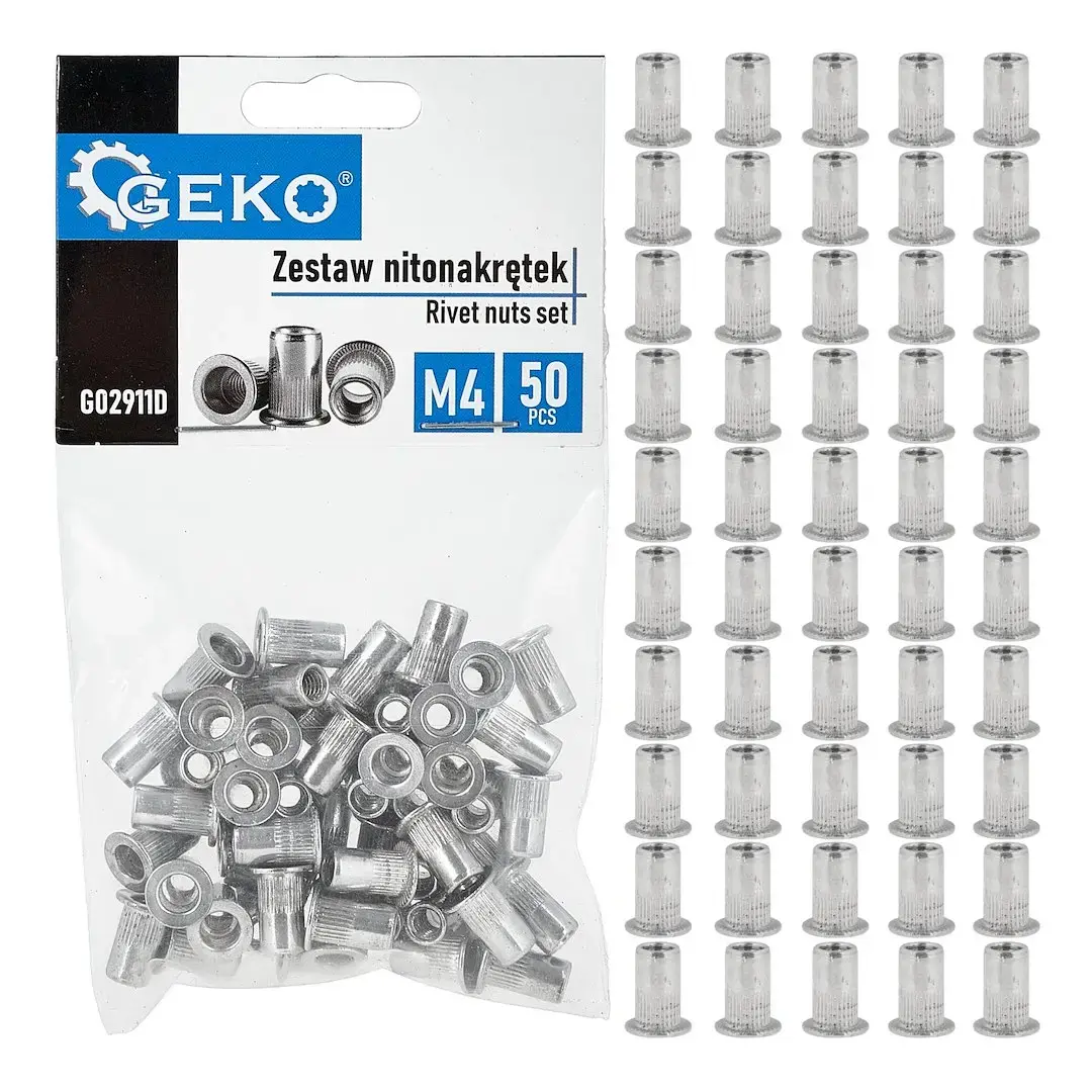50 tk M4 0.5-2.0 alumiiniumist neetmutrite komplekt