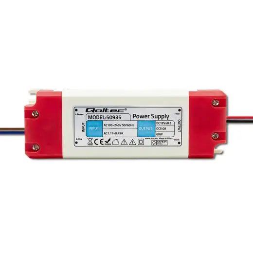 Qoltec LED Driver IP20 60W | 12V | 5A