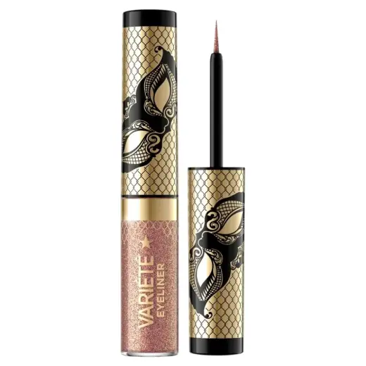 Eveline Cosmetics, Variete, Waterproof, Shiny, Liquid Eyeliner, 01, Sparkle Gold, 4 ml
