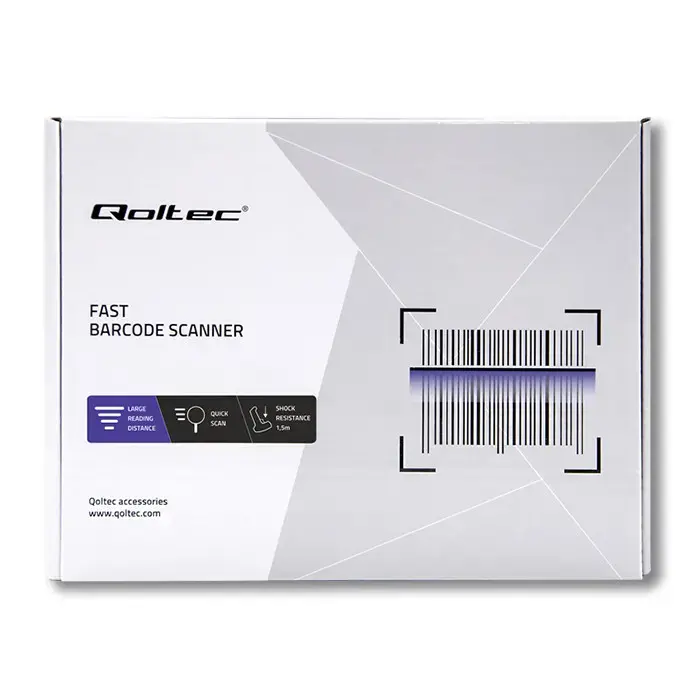 Qoltec 1D | 2D | USB stationary scanner