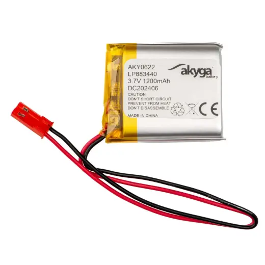 Lithium Polymer Battery Akyga AKY0622 LP883440 Li-Po 3.7V|1200mAh PCM JST 2.54 2-Pin Connector 150mm
