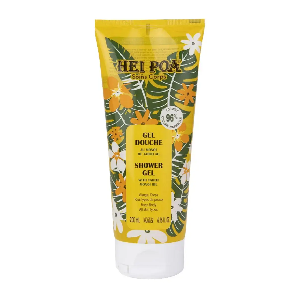 Hei Poa, Monoi De Tahiti, Hydrating, Shower Gel, For All Skin Types, 200 ml