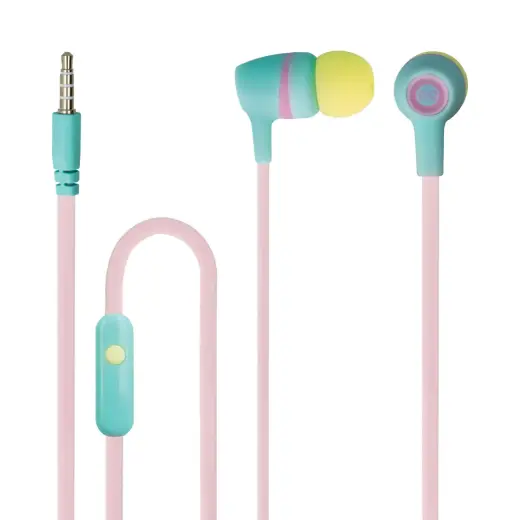 Forever wired earphones JSE-200 jack 3,5mm pink pastel