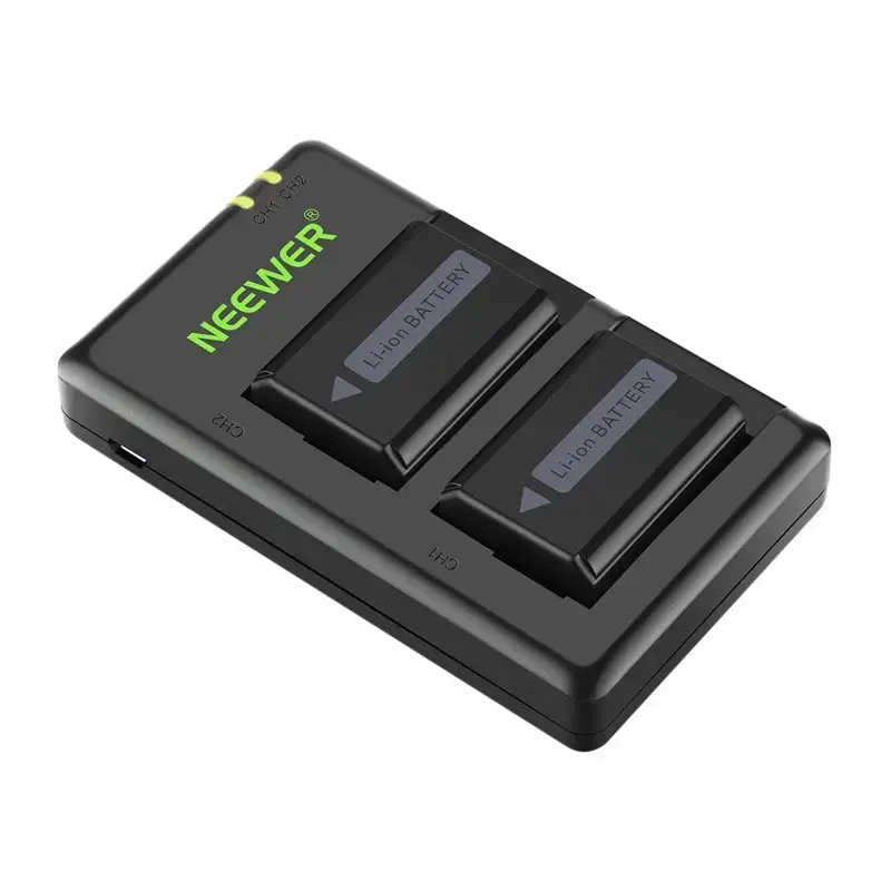 Set of 2 Sony replacement batteries and a NEEWER NP-FW50 charger