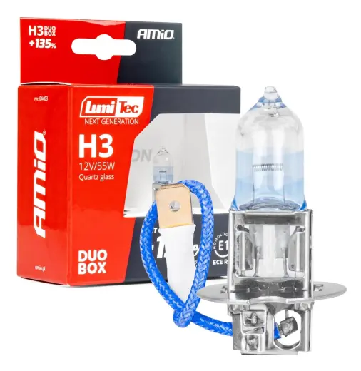 Halogen bulbs H3 12V 55W LumiTec NEXT GENERATION +135% DUO AMIO-04403