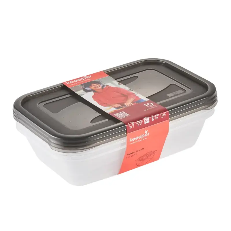 Keeeper Food container set rectangular 3x2