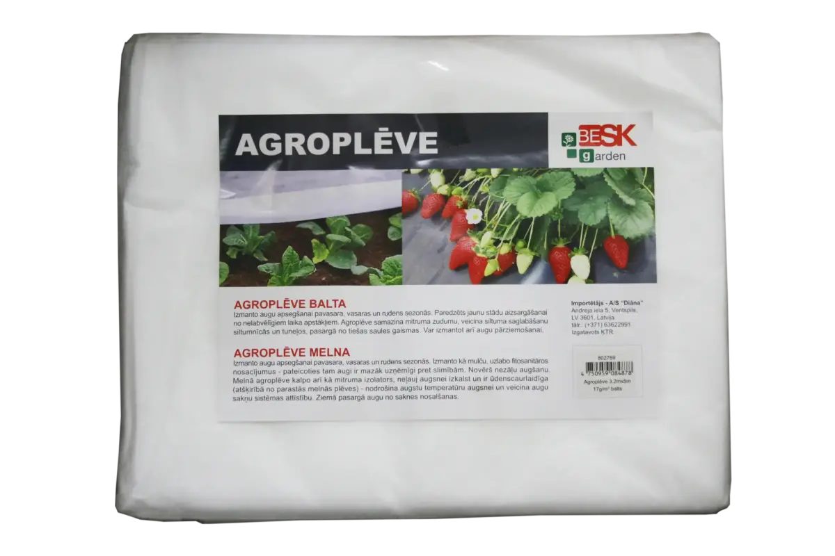 Agroplēve 1.6mx5m 50g/m2 balts