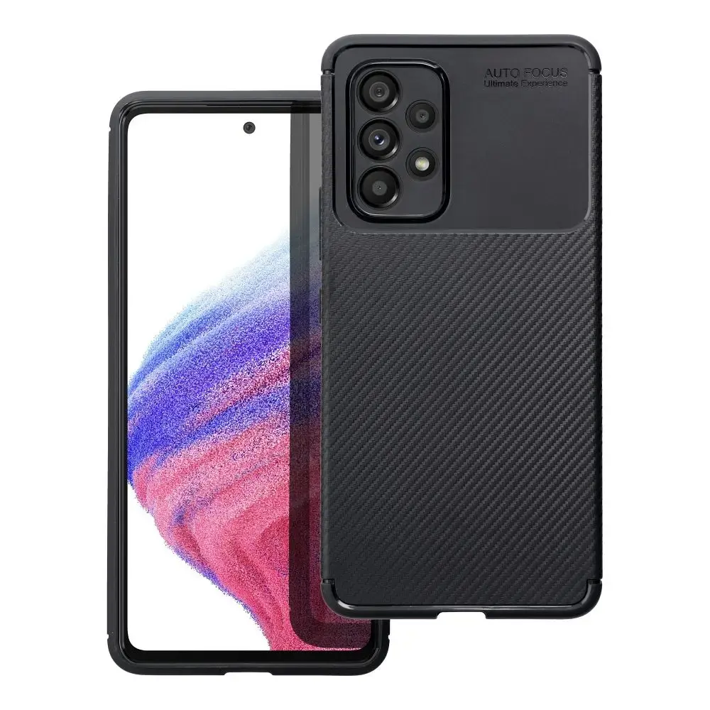 Carbon Premium maciņš telefonam Samsung Galaxy A14 4G (A145) | A14 5G (A146) melns