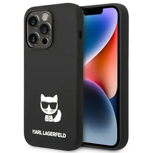 Karl Lagerfeld KLHCP14XSLCTBK iPhone 14 Pro Max 6,7" hardcase czarny|black Silicone Choupette Body