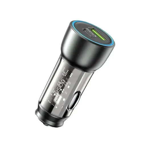 Yesido Y49 auto lādētājs | 30W | PD, QC | USB-A, USB-C | melns