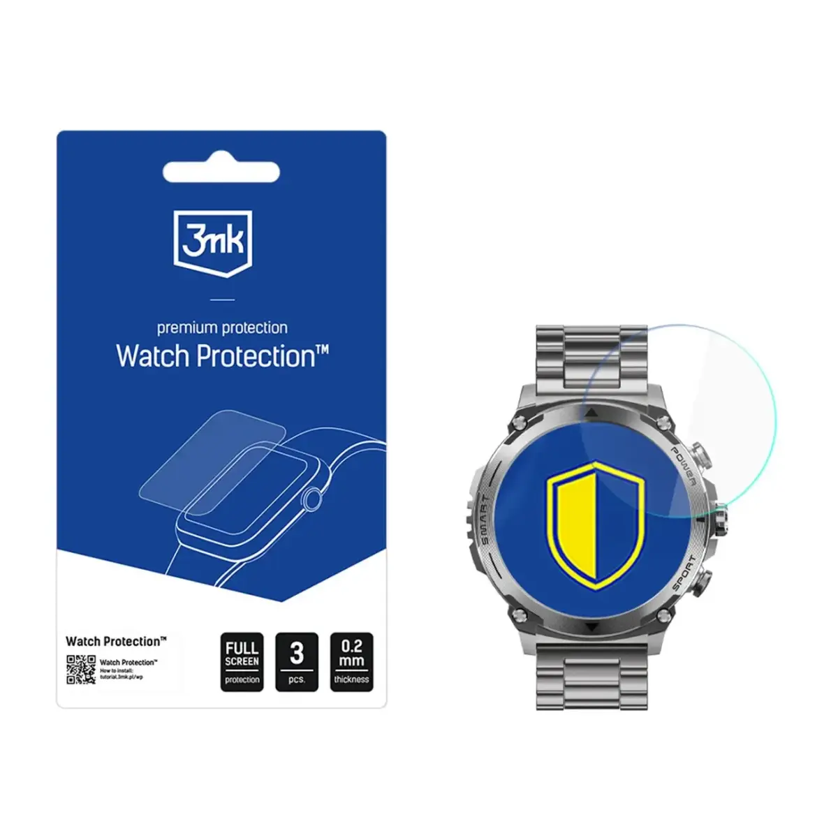 Smartwatch screen protector 3mk Watch Protection FlexibleGlass for Garett Atom