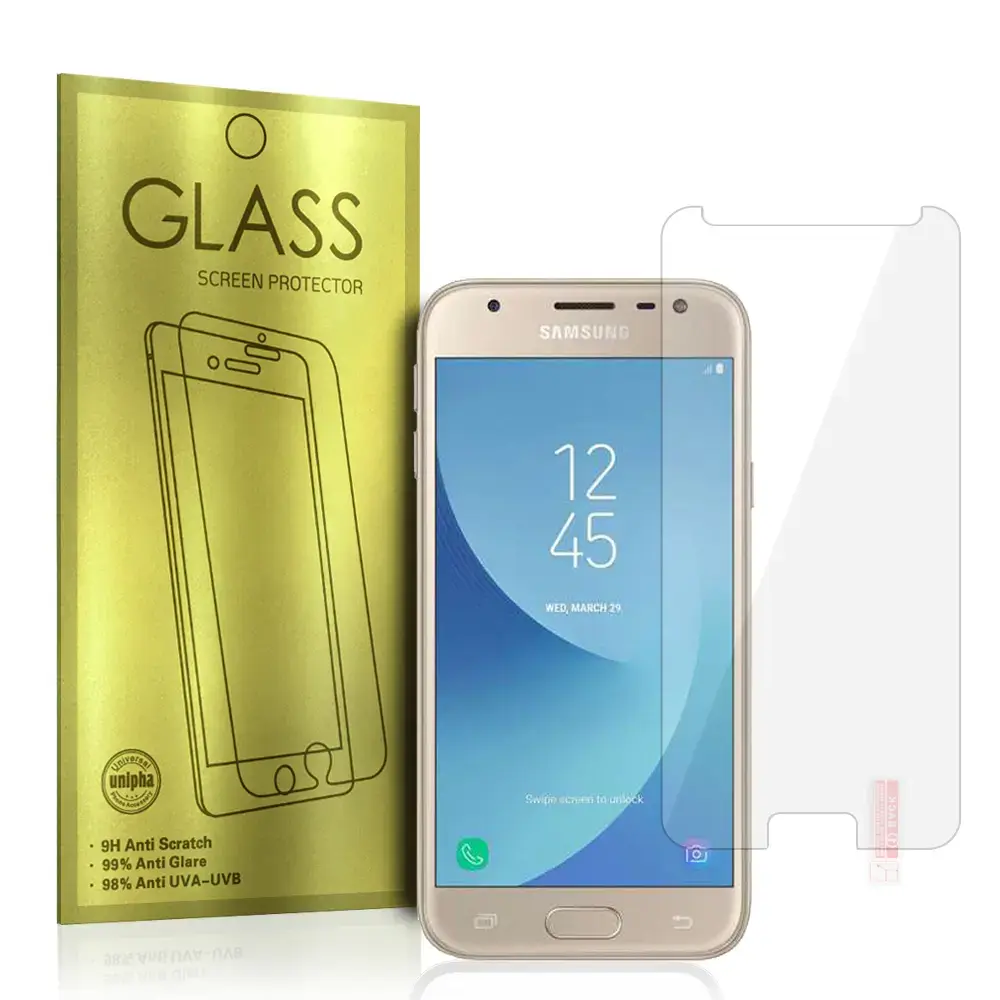 Gold aizsargstikls telefona ekrānam Galaxy J3 (2017)