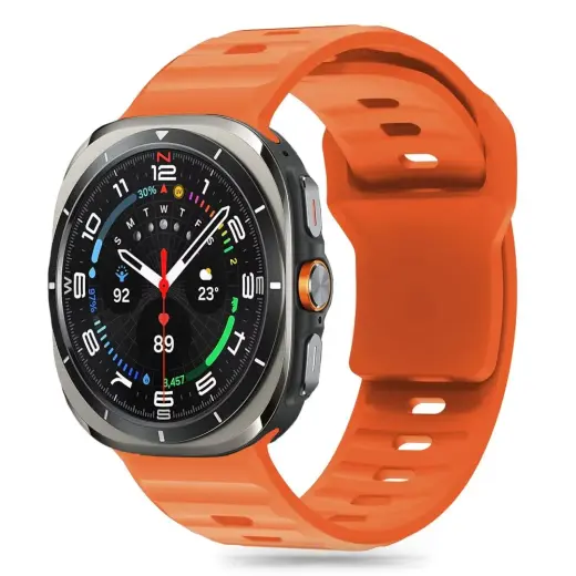 СИЛИКОНОВАЯ ЛИНИЯ TECH-PROTECT SAMSUNG GALAXY WATCH ULTRA (47 ММ) ОРАНЖЕВАЯ