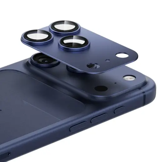 Benks Tempered glass Glass Warrior Metal Integrated Lens Protector (C069) for Iphone 17 Pro (lens 3 pieces) blue