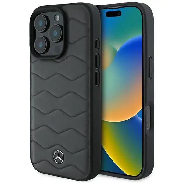 Mercedes MEHCP16X23RWRSA iPhone 16 Pro Max 6.9" antracyt szary|antracite grey hardcase MB Waves Leather