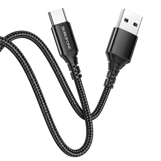 Borofone BX54 Ultra Bright data transfer and charging cable | USB-A to USB-C | 12W | 1m | black