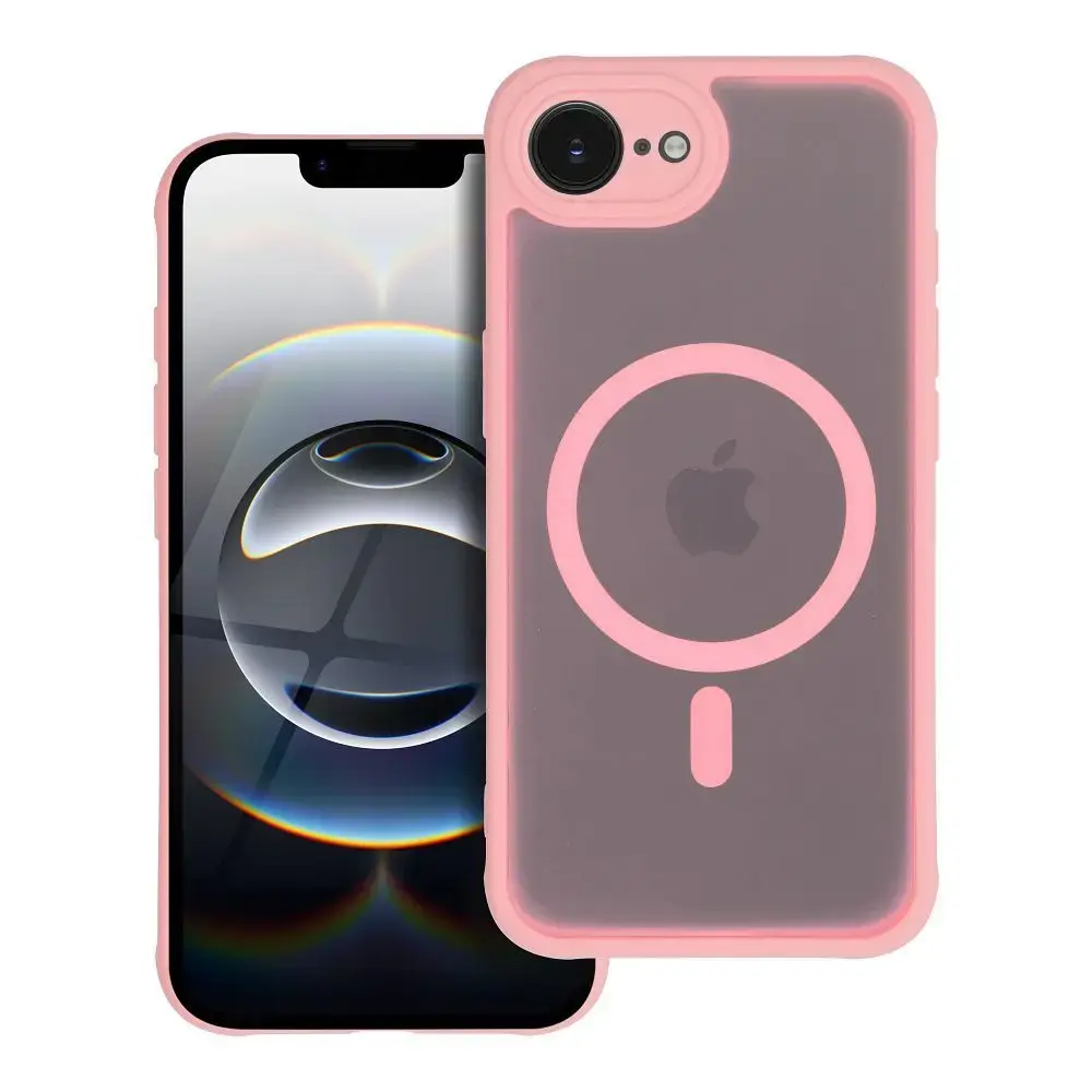 FULL MATTE MAG COVER case compatible with MagSafe for IPHONE 16E (SE 4 2025) light pink
