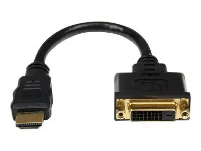 StarTech.com HDMI Male to DVI Female Adapter - 8in - 1080p DVI-D Gender Changer Cable (HDDVIMF8IN) - video adapter - HDMI | DVI - 20.32 cm