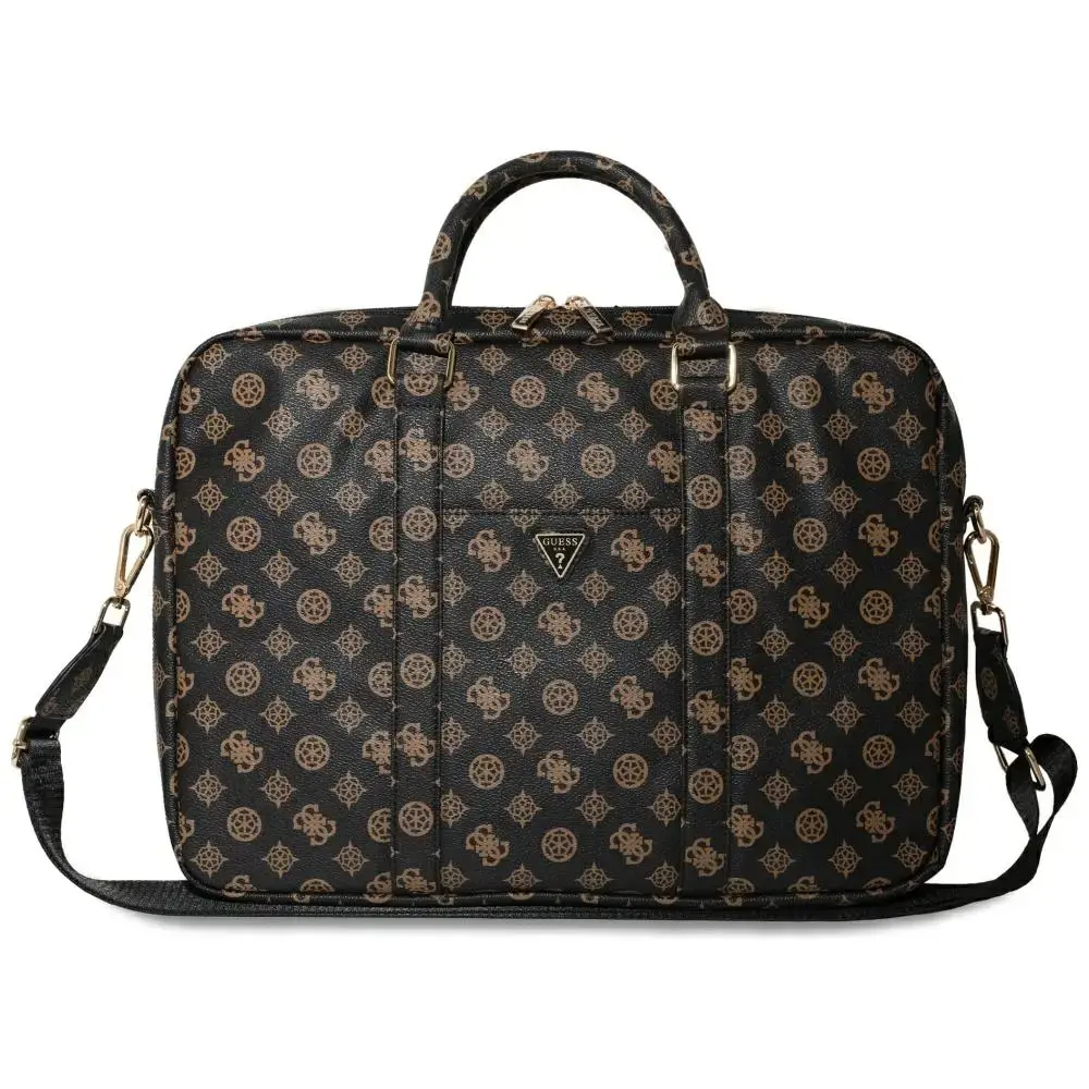 GUESS 4G Peony 16" soma ar priekšējo rāvējslēdzēja kabatu | melns