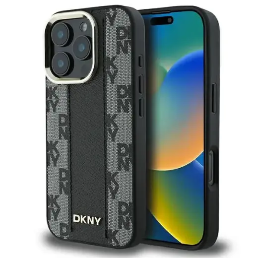 DKNY DKHMP16XPCPVSLK iPhone 16 Pro Max 6.9" czarny|black hardcase Checkered Pattern Magsafe