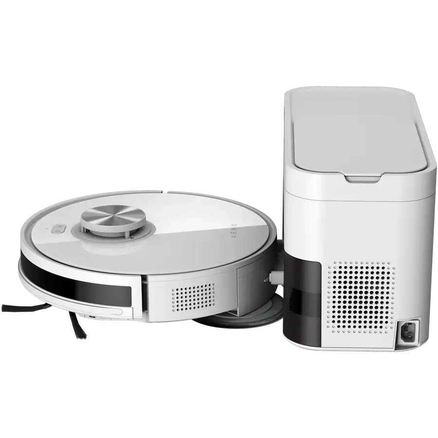 Robot Cleaner w/Dust Collector, white, 2in1 and dust tank, 4000pa, 3200mAh battery