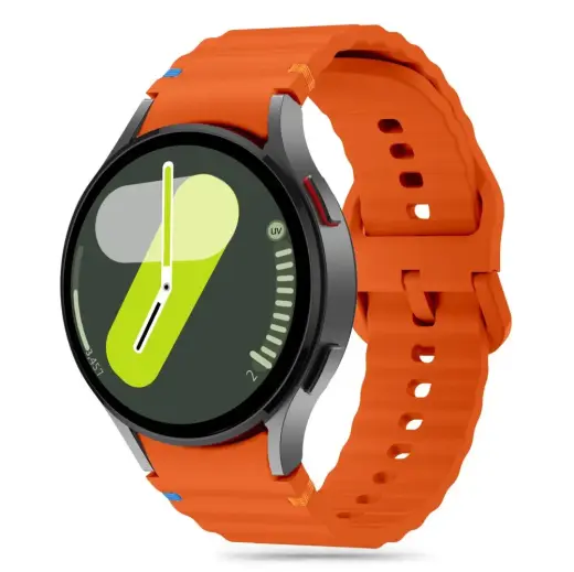 Tech-Protect Silicone Sport išmaniojo laikrodžio dirželis Samsung Galaxy Watch 4/5/5 Pro/6/7/FE | silikoninis | oranžinis