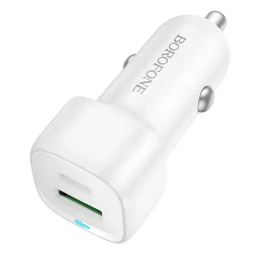 Borofone BZ34B Cloud autolaadija | 38W | PD, QC | USB-A, USB-C | valge