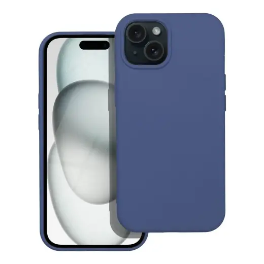 Silicone phone case for iPhone 15 blue