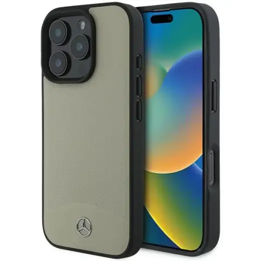Mercedes MEHMP16X23RBARE iPhone 16 Pro Max 6.9" beżowy|beige hardcase MB Textured and Plain Leather MagSafe