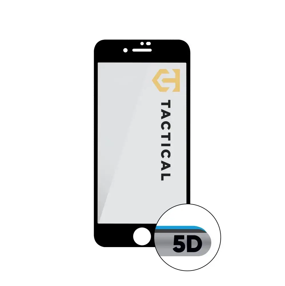 Tactical Glass Shield 5D aizsargstikls telefonam iPhone 7 | iPhone 8 | iPhone SE 2020 | iPhone SE 2022 melns