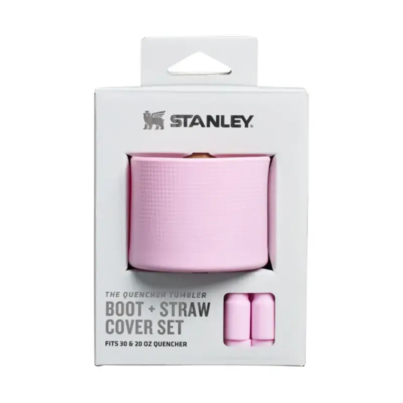 Aizsargpārvalka un salmiņu vāciņu 2 gab. komplekts termokrūzēm 0,89L/0,59L The Quencher Boot + Straw Topper rozā