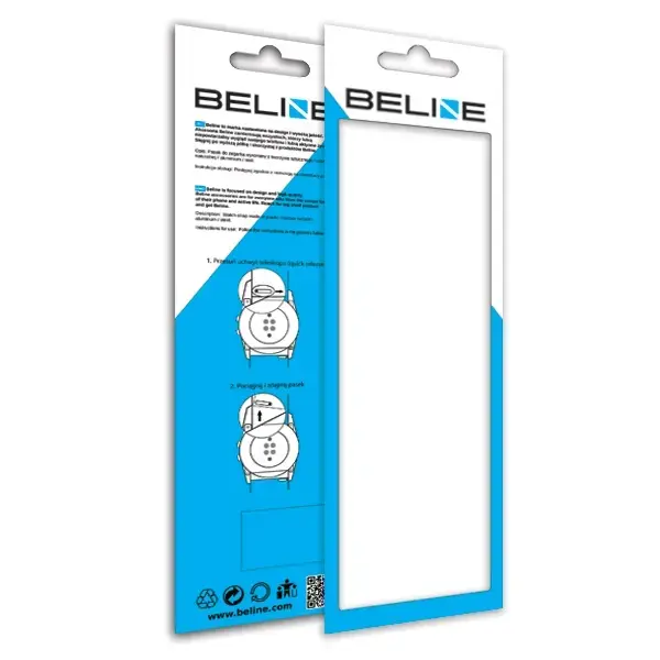 Beline pasek Watch 20mm Croco czarny|black