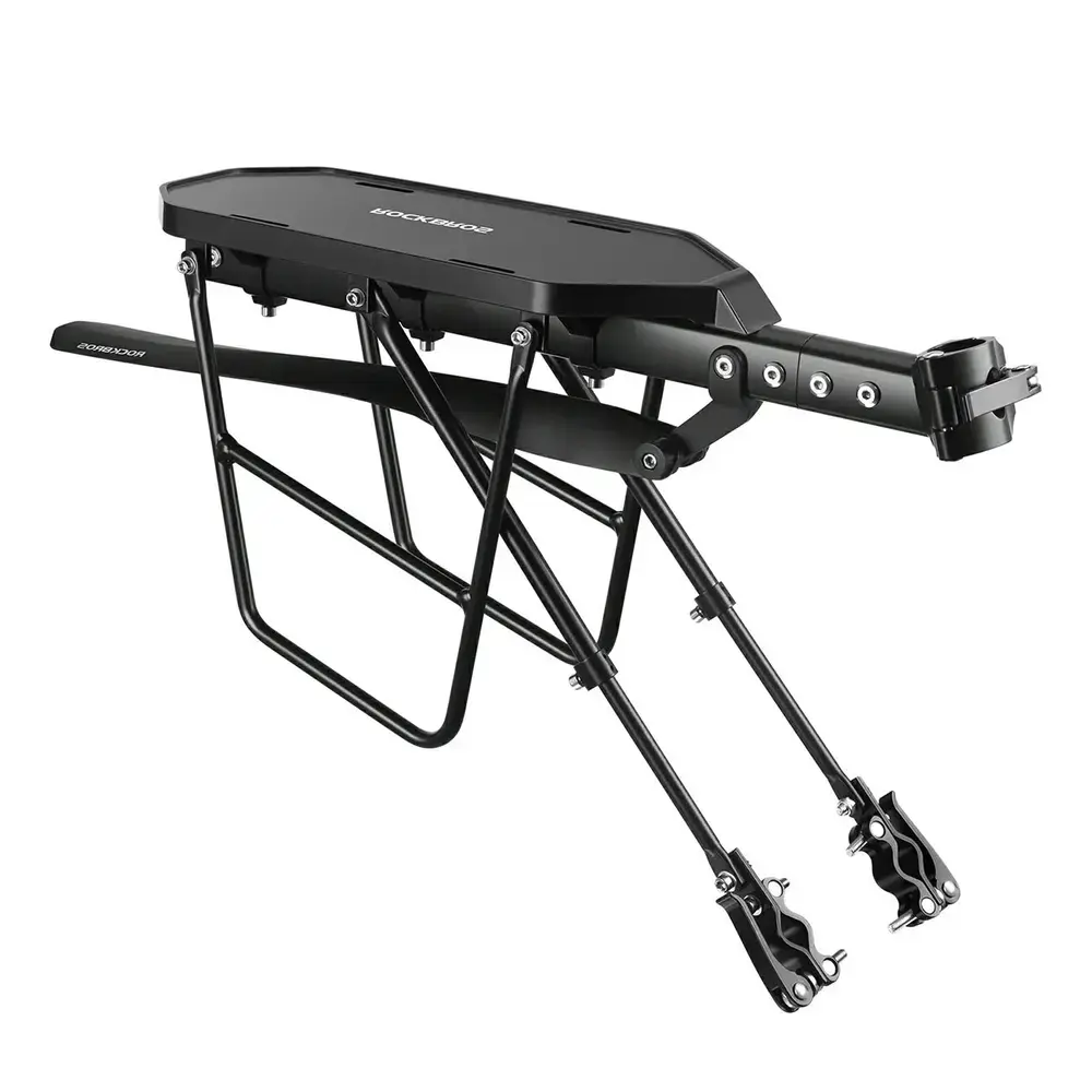 Bagażnik rowerowy Rockbros RBHJ-1 Black Diamond z błotnikiem i szybkim montażem do rowerów górskich 26-29" - czarny