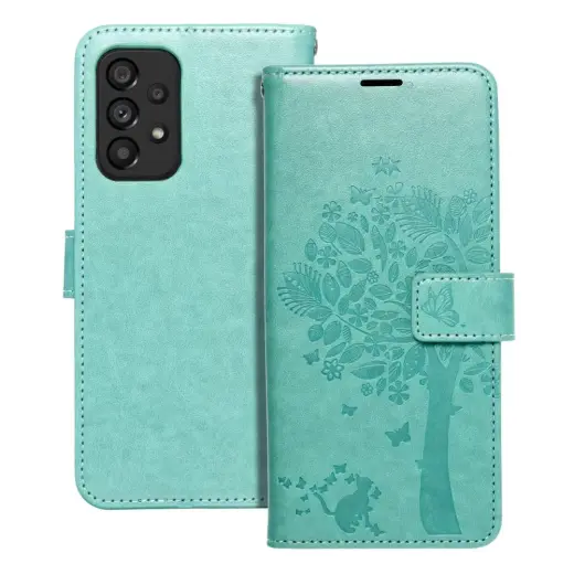 MEZZO tree grāmatveida maciņš telefonam Samsung Galaxy A53 5G (A536) zaļš