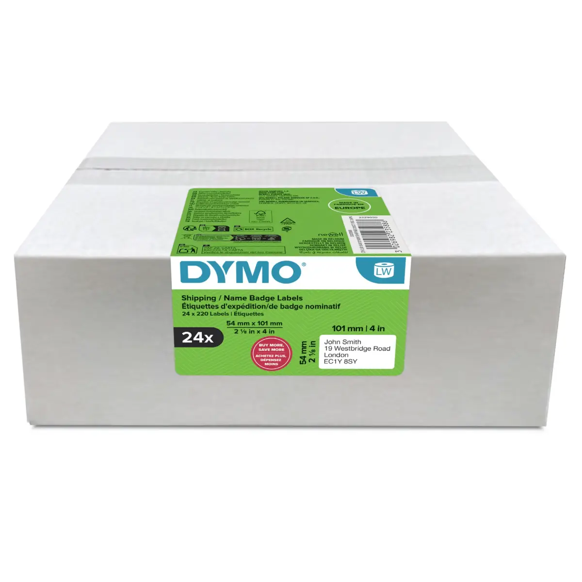 DYMO Label LabelWriter S0722430 / 2223588 White 24-Pack