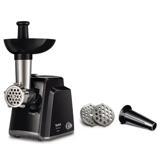 TEFAL gaļas mašīna,1400W, līdz 1,7kg/min ,melna-sudraba