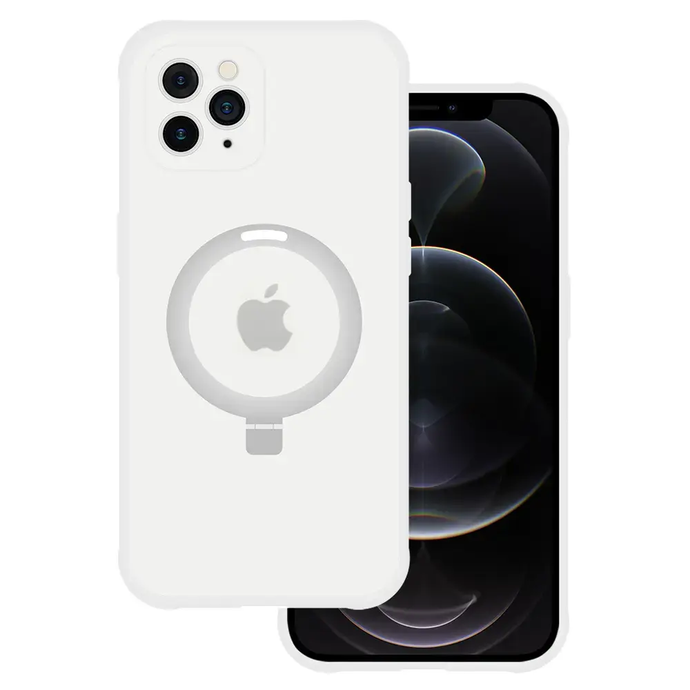 Tel Protect Magical maciņš ar statīvu un MagSafe atbalstu telefonam iPhone 11 Pro Max sudraba krāsā