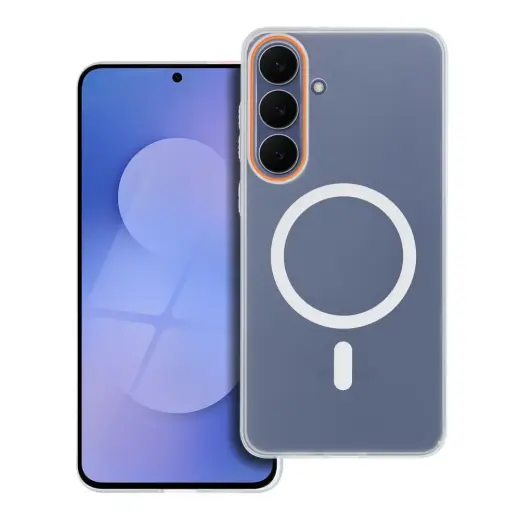 Case for Xiaomi 17 Go Orange compatible with MagSafe transparent
