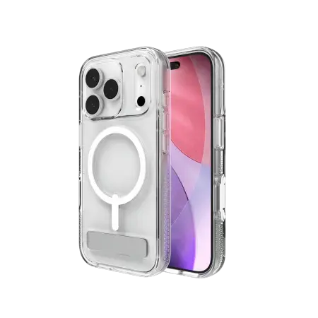 ZAGG Crystal Palace Snap KS MagSafe Case with Stand for iPhone 17 Pro - Clear