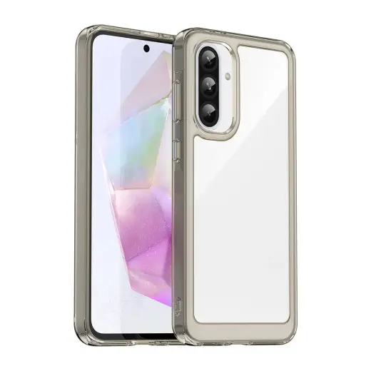 Outer Space telefono dėklas Samsung Galaxy A56 (A566) skaidrus juodas