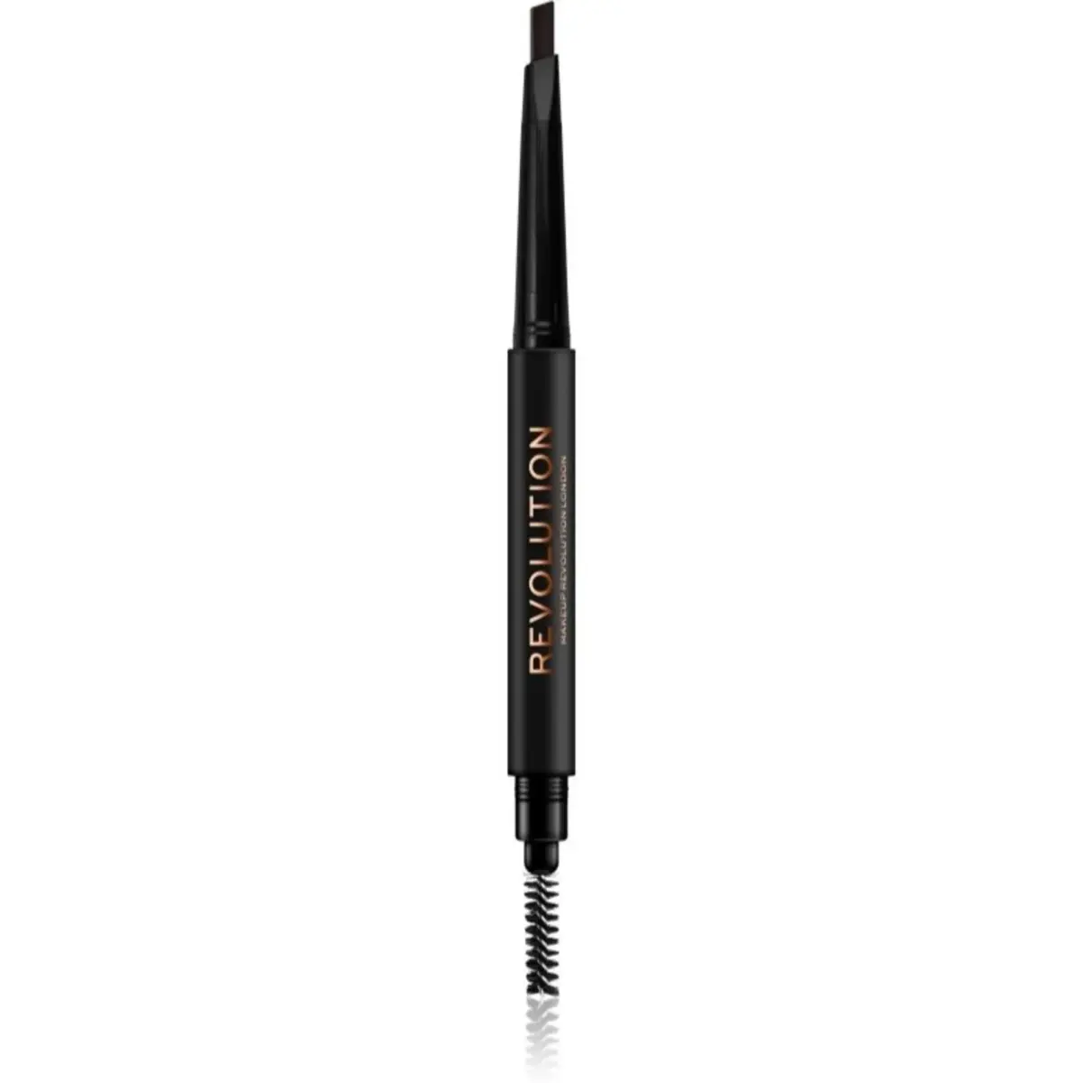 Makeup Revolution, Duo Brow Definer, Eyebrow Cream Pencil & Brush 2-In-1, Dark Brown, 0.25 g