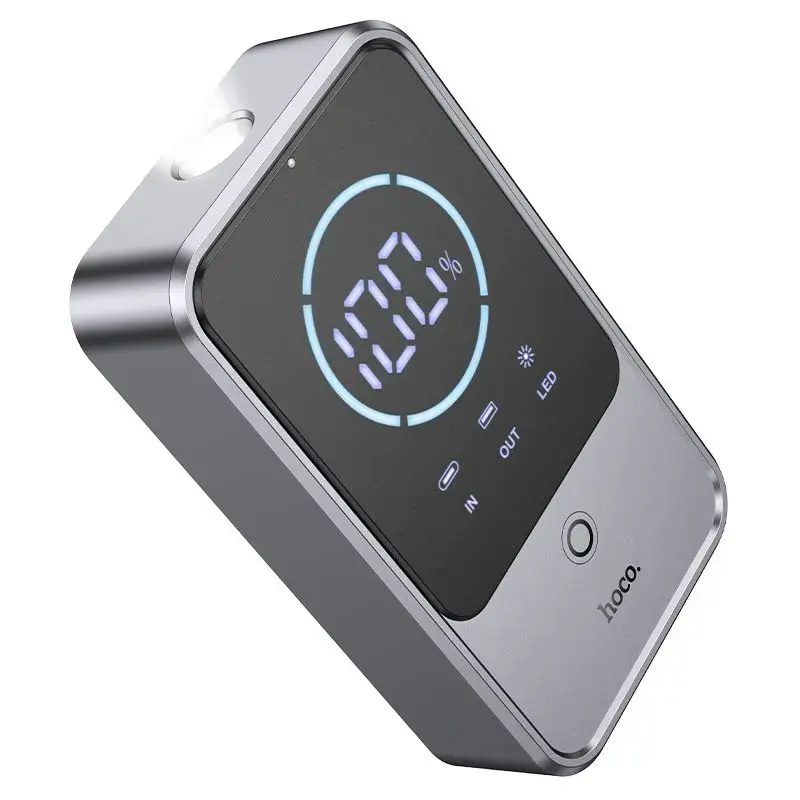 Powerbank 10000 mAh 2,4A 18W with a car jump-start function Hoco QS7 metal gray