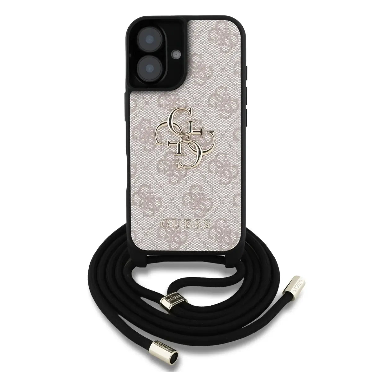 Guess telefona maciņš priekš iPhone 16 rozā