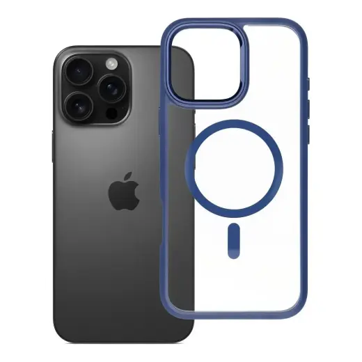 ROAR Mag Bumper telefono dėklas su MagSafe palaikymu iPhone 16 Pro Max tamsiai mėlynas