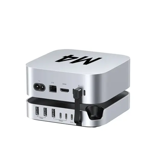 Ugreen USB-C Docking Station for Mac Mini M4/M4 Pro 11-in-1 - Gray