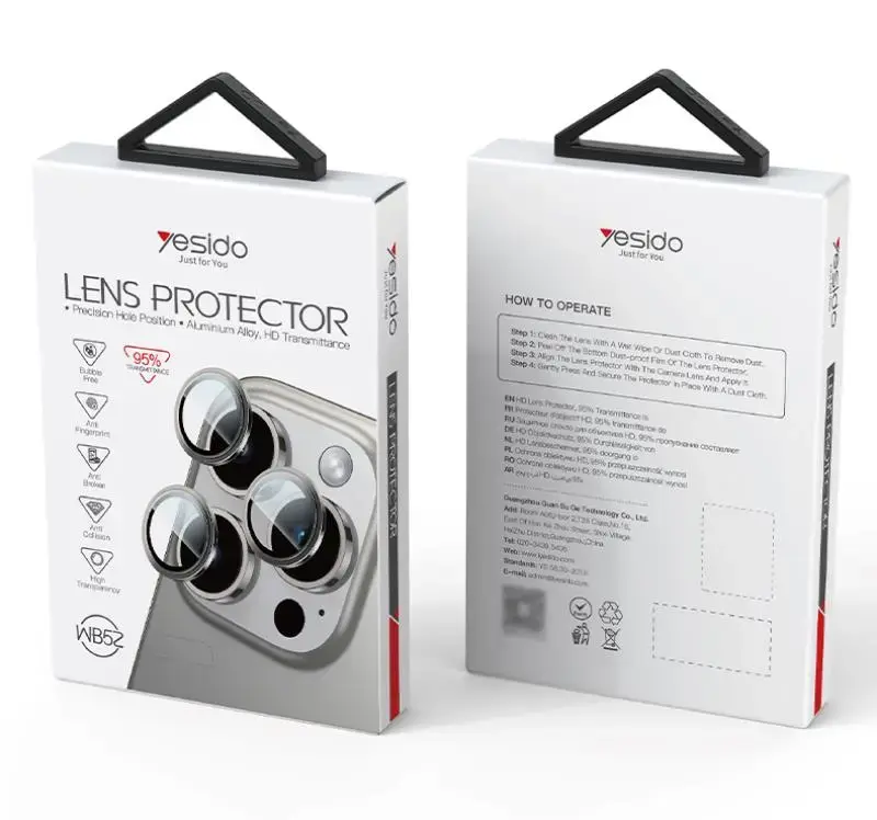YESIDO LENS PROTECTION WB52 IPHONE 16 PRO/ 16 PRO MAX GREY