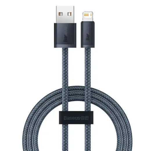 Baseus CALD000516 datu pārraides un uzlādes vads | USB-A uz Lightning | 12W | 2m | pelēks