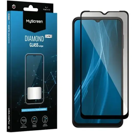 MS Diamond Glass Edge Lite aizsargstikls telefonam Xiaomi Redmi 10A melns pilnam ekrānam